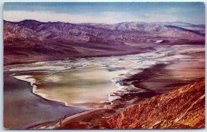 Postcard - Bad Water in the flat lands of Death Valley - California