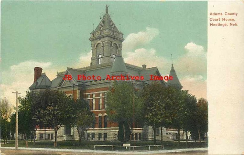 NE, Hastings, Nebraska, Adams County Court House, Exterior Scene, Stein Bros 