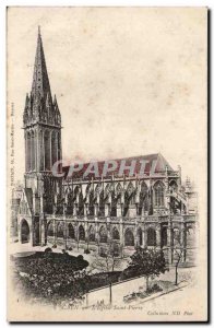 Postcard Ancient Church St Pierre Caen