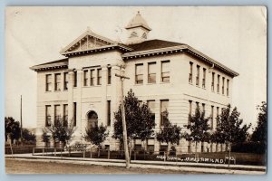 1909 High School Building Jamestown North Dakota ND RPPC Photo Antique Postcard