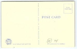 c1940 WAREHAM MASSACHUSETTS POST OFFICE MARKETPLACE BUILDING LINEN POSTCARD P636