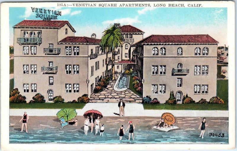 Long Beach Ca California Venetian Square Apts C1920s