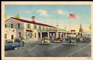 Mexico American Custom House International Boundary SAN ISIDRO TIJUANA 1956 Cars