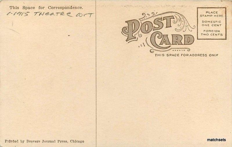 C-1915 Theater Taylor Holmes Cort Chicago Illinois postcard 1310