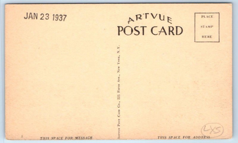 AVON PARK, Florida FL ~ PINE CREST LAKES COUNTRY CLUB 1930s Artvue Postcard
