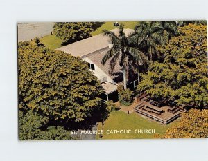 Postcard St. Maurice Catholic Church, Fort Lauderdale, Florida