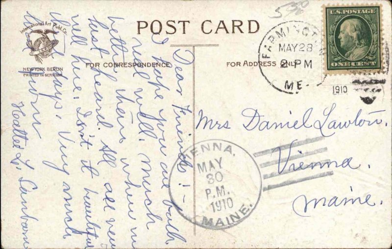 US Flags Flowers Patriotic Embossed Ellen Clapsaddle 1900s-20s PC