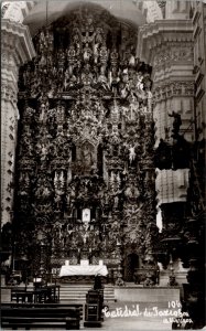 RPPC Postcard Mexico Guerrero Altar Cathedral of Santa Prisca de Taxco 1940s K45