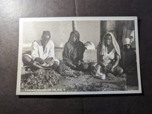 Mint British Zanzibar RPPC Postcard Destemming The Buds