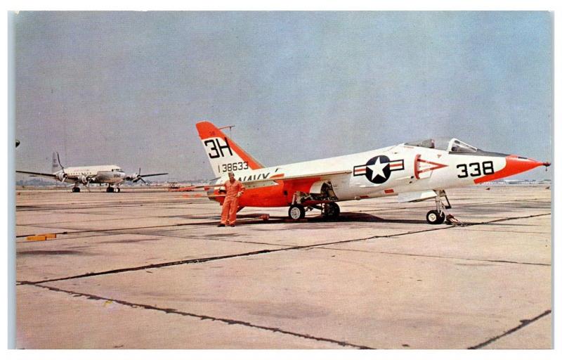 1950s/60s US Navy Grumman F11F Tiger, Norfolk Naval Air Station Postcard |  Topics - Transportation - Aviation, Postcard