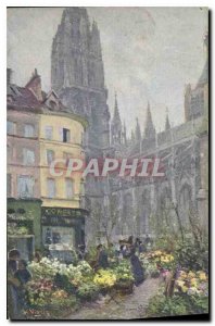 Old Postcard Rouen picturesque Walk Calende