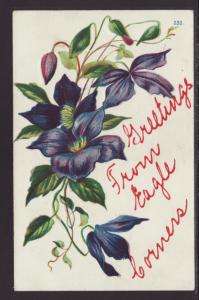 Greetings From Eagle Corners,Flowers Postcard