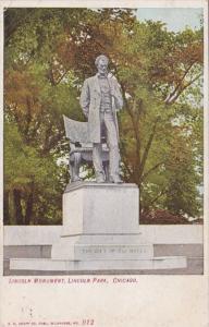 Illinois Chicago Lincoln Monument In Lincoln Park 1910