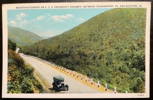 Vintage Postcard 1915-1930 Route 6 (Roosevelt Hwy) near Coudersport & Galeton PA