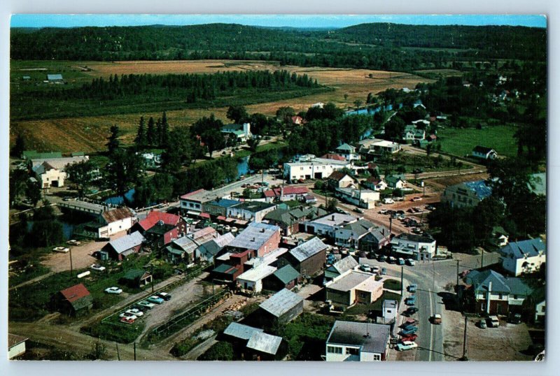 Minden Ontario Canada Postcard Birds Eye View c1950's Unposted Vintage