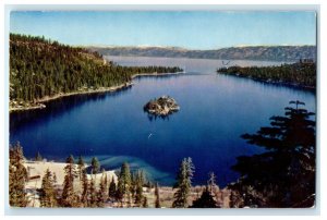 1961 Emerald Bay On Cupped High Sierras Lake Tahoe In California CA Postcard