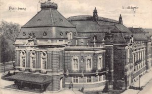 A163 Germany 1910 Hamburg Musikhalle vintage postcard