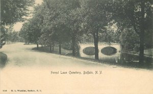Postcard Nee York Buffalo Forest Lawn Cemetery Woehler undivided 23-204
