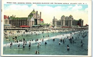 Ocean View Showing Dennis, Marlboro-Blenheim and Traymore Hotels - New Jersey
