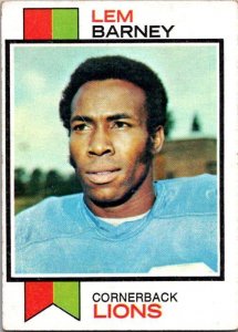 1973 Topps Football Card Lem Barney Detroit Lions sk2638