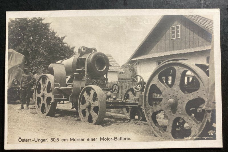 Mint Austro Hungarian Empire RPPC Real Picture Postcard mortar battery 30,5 Cm