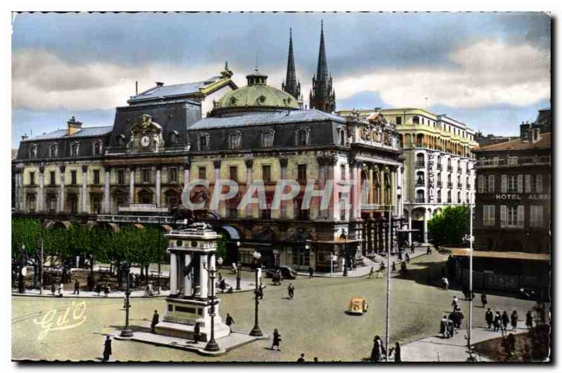 Old Postcard Auvergne Clermont Ferrand Place de Jaude Monument Vercingetorix