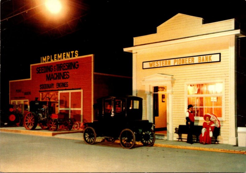 Canada Saskatoon Boom Town Vintage Car At Western Pioneer Bank