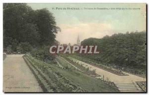 Old Postcard Saint Cloud Le Parc Trocadero Terrace A garden allee reserve