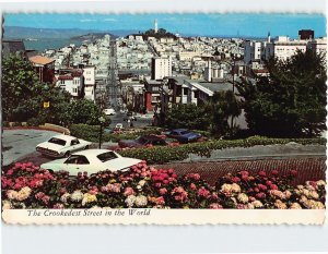 Postcard The Crookedest Street in the World San Francisco California USA