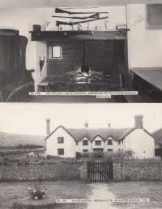 Sir Walter Rayleigh Birthplace Hayes Barton Kitchen 2x Real Photo Postcard s