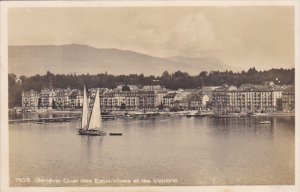 Switzerland Geneve Quai des Eaux-Vives et les Voirons Photo