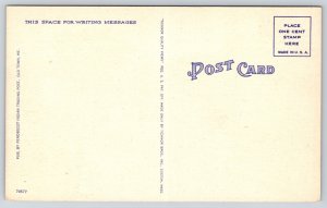 Old Town Maine~Old Covered Bridge~Vintage Linen Postcard