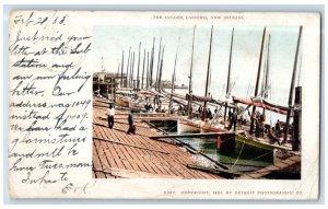 1903 Lugger Landing New Orleans Authorized Act Congress Private Mailing Postcard 