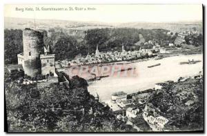 Old Postcard Burg Katz St Goar St Goar u A Rhein