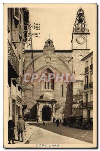 Old Postcard Perpignan La Cathedrale (frontage)
