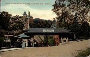 Hamilton Ontario ON James Street Incline Railway Trolley c1910 Postcard