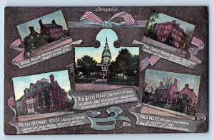 Annapolis Maryland MD Postcard House Exterior Building Multiview c1910 Vintage