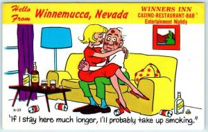 WINNEMUCCA, NV  Advertising WINNERS INN CASINO Comic Laff Gram Postcard