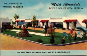 Linen Postcard Motel Cloverdale Route 3 in Mesa, Arizona