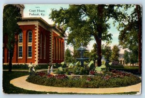 1910 Paducah Kentucky Vintage Postcard Court House Building Exterior View Posted