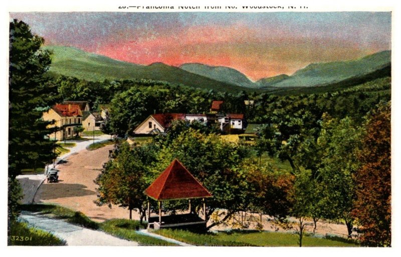 New Hampshire N. Woodstock . Aerial view and Franconia Notch