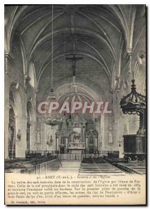 Old Postcard Anet E and L Interior of the Church