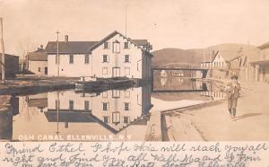 Real Photo Ellenville, New York, USA D & H Canal Writing on back, Undivided b...