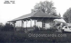 Penna Depot, Kewanee, IN, USA Kodak Real Photo Paper Train Railroad Station D...