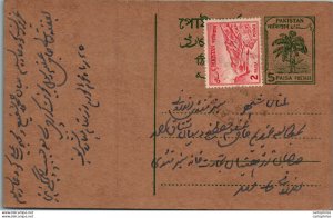 Pakistan Postal Stationery Tree 5 Paisa