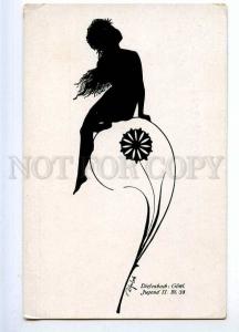 189501 ART NOUVEAU Nude ELF by DIEFENBACH Jugend SILHOUETTE