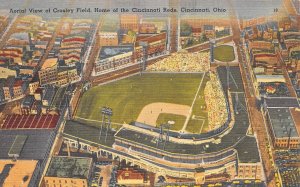 Cincinnati Ohio Aerial View Of Crosley Field, Home Of Cincinnati Reds, PC U9426