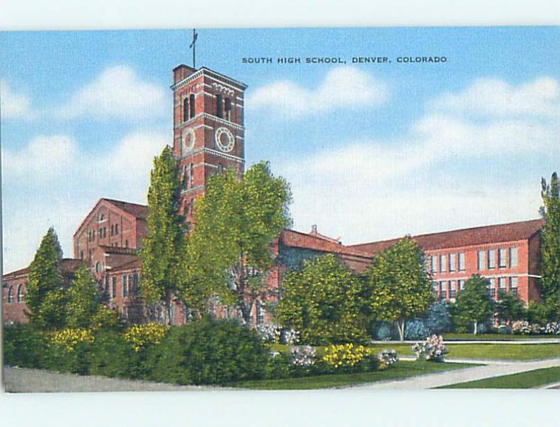 Unused Linen HIGH SCHOOL Denver Colorado CO L9889