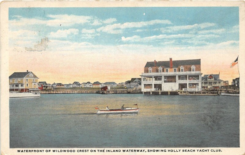 H72/ Wildwood New Jersey Postcard c1910 Waterfront Holly Beach Yacht 56