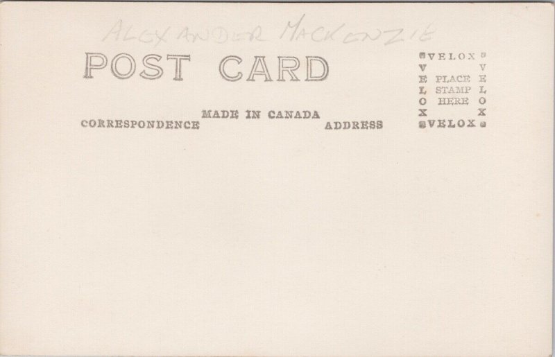 Alexander Mackenzie Cairn Fort Fork Alberta Peace River Area RPPC Postcard H29